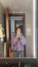 NYIG韓國深冬裝搭配一整套羽絨棉服套裝女小個子感灰色衛(wèi)褲兩件套 兩件套裝 M 曬單實拍圖