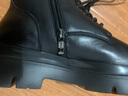 百麗（Belle）戶(hù)外潮搭休閑靴男冬牛皮革厚底增高馬丁靴加絨A1675DD4 黑色-單里 42 (260mm) 曬單實(shí)拍圖