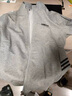 皮爾卡丹（pierre cardin）休閑短外套女士2025年春季新款寬松運動(dòng)女裝中年媽媽開(kāi)衫春秋上衣 灰色(單上衣) M (80-95斤) 曬單實(shí)拍圖