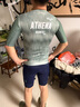 捷酷2025春夏新品ATHENA男士短袖騎行服套裝薄款戶(hù)外反光高彈透氣上衣 灰綠色 L 曬單實(shí)拍圖