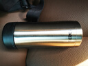 膳魔師（THERMOS） 不銹鋼保溫杯男商務(wù)定制水杯車(chē)載辦公室便攜杯子400ml JCG-400 不銹鋼色 400ml 曬單實(shí)拍圖