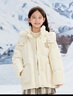 巴拉巴拉【無(wú)雪棉花娃娃IP】巴拉巴拉童裝兒童羽絨服女童冬裝大童保暖外套 奶白10501-白鴨絨 150 (充絨量145g） 曬單實(shí)拍圖