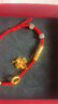中國(guó)黃金（CHINA GOLD）黃金項(xiàng)鏈男女款百福彎管編織繩項(xiàng)鏈鎖骨鏈情人節(jié)生日禮物送女友 百福彎管項(xiàng)鏈【黑繩】 曬單實(shí)拍圖