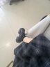 ACLNX厚底小皮鞋女2025年春夏新款粗跟單鞋日系jk制服配裙子百搭樂福鞋 黑色 37 曬單實(shí)拍圖