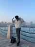 燦圖美式vibe夾克外套男春秋季重磅潮流毛呢棒球服寬松運(yùn)動(dòng)休閑上衣服 灰色 XL 曬單實(shí)拍圖