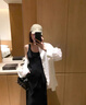 CTOX夏裝穿搭一整套梨型身材黑色吊帶連衣裙子女初秋2025新款背心長(cháng)裙 黑色吊帶裙 M 100-110斤 曬單實(shí)拍圖