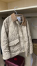 森馬（Semir）棉服女冬季中長(cháng)款輕薄寬松拼接燈芯絨翻領(lǐng)插肩袖棉衣101724112007 曬單實(shí)拍圖