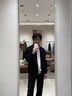 衣然呈品夾克男夏季薄款美式立領(lǐng)純色簡約百搭時尚休閑個性開衫衛(wèi)衣外套男 黑色 XL 【建議115-140斤】 曬單實拍圖