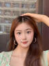 鉑吶苓耳圈女港風(fēng)時尚耳環(huán)韓國氣質(zhì)網(wǎng)紅圓圈個性簡約冷淡風(fēng)女時尚耳飾 大耳圈【直徑約5cm】 曬單實拍圖