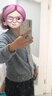 玖姿·安娜蔻miu系簡(jiǎn)約撞色假兩件美麗諾羊毛針織衫女冬款 淺灰 S 曬單實(shí)拍圖