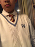 DICIFY日本制服馬甲背心DK制服毛衣男生學(xué)院風百搭馬甲針織衫休閑套頭 白色 (單件毛衣) M 曬單實拍圖