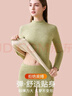 雪中飛【秋上新】保暖內(nèi)衣女中高領(lǐng)羊毛蠶絲打底加絨厚秋衣褲冬防寒 曬單實(shí)拍圖