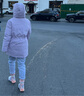 水孩兒（SOUHAIT）童裝男童女童三防羽絨服冬兒童工裝厚外套防風(fēng) 鳶尾紫 160 曬單實(shí)拍圖