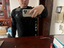 卡賓男裝 老花滿印衛(wèi)衣秋新款LOGO刺繡寬松上衣仿麂皮絨潮流H 煤黑色01 L /175/50 曬單實拍圖