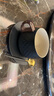 伊文龍吟咖啡杯陶瓷輕奢高檔馬克杯子小巧精致奢華下午茶杯碟套裝禮盒 龍吟咖啡杯-木柄+杯墊·黑 曬單實(shí)拍圖