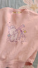 真維斯兒童時(shí)尚圓領(lǐng)衛衣秋冬季小女孩可愛(ài)上衣新款女童加絨長(cháng)袖休閑外套 【2件加絨保暖】杏+粉/搭梯兔子 130 曬單實(shí)拍圖