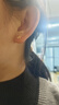 六桂福珠寶18k黃金耳釘女彩金玫瑰金小清新雪花星星耳飾圣誕禮物圣誕節(jié)禮物 K紅 曬單實拍圖