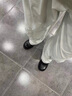 KGV圓頭德比鞋男大頭高級感英倫風(fēng)大碼夏季青年休閑厚底增高皮鞋黑色 黑色款 42 皮鞋碼=43運動(dòng)鞋碼 曬單實(shí)拍圖