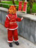 班喜迪女童漢服套裝秋冬裝兒童新年拜年服寶寶周歲禮服國風(fēng)過(guò)年唐裝冬季 紅色 90 曬單實(shí)拍圖