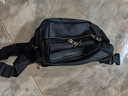 途尊（kingtrip）腰包男士皮斜挎包多功能大容量胸包戶(hù)外運動(dòng)手機包零錢(qián)包 黑色主圖款圍腰包【7拉鏈】 曬單實(shí)拍圖