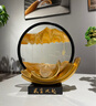 獅家風(fēng)生水起流沙畫(huà)擺件客廳家居電視柜酒柜裝飾輕奢高檔喬遷新居禮品 風(fēng)生水起流沙盤(pán)金色【黑框金沙】 曬單實(shí)拍圖