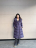 玖姿·安娜蔻【冰原系列】白鵝絨保暖長款三防羽絨服女2024冬款 紫色 S 曬單實拍圖