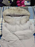 秋水伊人蓬松保暖高領(lǐng)連帽羽絨服冬季新款女裝中長(cháng)款外套 灰白 S 曬單實(shí)拍圖