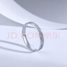 周六福（ZLF）七夕禮物  PT950鉑金戒指男女款白金情侶對戒時尚簡約婚戒單只 19號 - 2.11g 曬單實拍圖