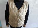 雅鹿2025新款輕薄羽絨服內膽女輕暖馬甲內搭大碼顯瘦坎肩背心外套秋冬 卡其色 L 推薦105-115斤 曬單實(shí)拍圖