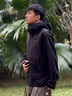 探路者（TOREAD）單層沖鋒衣HIMEX戶(hù)外登山服耐磨防風(fēng)防水抗透濕連帽外套男女款 黑色 XL 曬單實(shí)拍圖