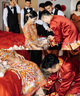 冬逸伴郎服西式兄弟裝男結(jié)婚團服裝西裝外套襯衫馬甲三件套裝禮服春季 白長袖+黑馬甲+黑褲+領(lǐng)結(jié) 5XL 曬單實拍圖