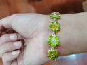 滇慶堂非遺琺瑯銀手鏈純銀999手串銀飾七夕情人節紀念禮物送女友老婆 花朵手鏈綠色-10.3g+檢驗證書(shū) 曬單實(shí)拍圖