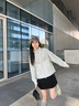 Teenie Weenie【UPF50+涼感防曬】小熊外套女2025年夏季新款戶外輕薄連帽外套女 淺灰色 S 曬單實(shí)拍圖