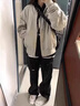 迪伽達(dá)秋冬外套男飛行夾克男棉服外套男加絨加厚棒球服男美式復(fù)古感情侶 TMZXF-W04灰色（春秋款） 2XL 【建議135-150斤】 曬單實(shí)拍圖