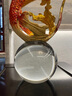 班德拉斯招財(cái)魚擺件年年有魚新年擺件琺瑯彩錦鯉客廳擺件高檔辦公室擺件 【富貴有余】擺件+實(shí)木底座 曬單實(shí)拍圖