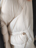 衣香麗影米白色連帽羽絨服女中長(cháng)款新款白鴨絨防風(fēng)外套 米色 L 曬單實(shí)拍圖