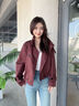 衣典零一（LEDIALYI）安可拉紅外套女春秋款2025年新款中年小個(gè)子高檔休閑洋氣短款風(fēng)衣 安哥拉紅 S （建議95-115斤） 曬單實(shí)拍圖
