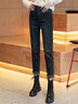 絲柏舍加絨牛仔褲2025冬裝新款女裝氣質(zhì)時(shí)尚高腰加厚哈倫褲 曬單實(shí)拍圖
