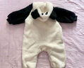 papa爬爬秋冬季男女寶寶動(dòng)物爬服連體衣加厚抱抱絨保暖嬰兒哈衣 熊貓寶寶 73cm 曬單實(shí)拍圖