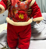 巴拉巴拉童裝寶寶內著(zhù)連體衣新生兒爬行服兒童2025年新年季季嬰兒拜年服 紅色調00366 80cm 曬單實(shí)拍圖