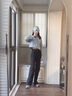 Calvin KleinJeans四季款女士潮流美式復(fù)古ck微彈洗水高腰闊腿牛仔褲J224475 1BY-牛仔深灰 27 曬單實(shí)拍圖