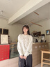 Teenie Weenie小熊女裝衛衣2025年春季新款圓領(lǐng)熊頭刺繡少女感上衣 象牙白 S 曬單實(shí)拍圖