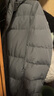 東北哈爾濱旅游防寒保暖鵝絨羽絨服男女士長款加厚中長羽絨衣外套 石墨灰白鵝絨 男女同款 M 充線量300克110斤-125斤 曬單實(shí)拍圖