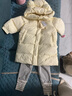 戴維貝拉（DAVE＆BELLA）小童長(zhǎng)款羽絨服三防兒童白鴨絨外套女童冬裝上衣新款男寶寶外衣 鵝黃色【現(xiàn)貨】 100cm 【充絨量119g】 曬單實(shí)拍圖