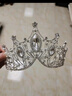 栢啟歆 皇冠頭紗頭飾新娘發(fā)飾求婚領(lǐng)證結(jié)婚閃鉆套裝王冠婚紗女成人 【V型皇冠+頭紗】 曬單實(shí)拍圖