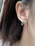 珍·尚銀【中國黃金授權(quán)】蝴蝶結(jié)銀925耳釘女耳飾生日禮物紀念日送女朋友 蝴蝶結(jié)耳釘 曬單實拍圖