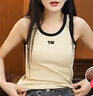 Teenie Weenie小熊女裝簡(jiǎn)約春季復古美式短款無(wú)袖吊帶背心辣妹上衣 撞色 XS (155) 曬單實(shí)拍圖