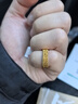 京越隆足金999蹦迪珠單圈戒指女黃金可調(diào)節(jié)開(kāi)口彈力戒指時(shí)尚個(gè)性彈簧指 三圈蹦迪戒指約2.1-2.2g【9-11號(hào)】 曬單實(shí)拍圖