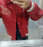 CHINISM夾克男美式復古寬松休閑長(cháng)袖翻領(lǐng)PU皮夾克飛行夾克情侶棒球服外套 曬單實(shí)拍圖