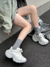 DUTRIEUX復(fù)古擦色厚底增高老爹鞋女2025春季新款百搭休閑運(yùn)動鞋松糕鞋 香檳銀 38 -贈運(yùn)費(fèi)險 曬單實(shí)拍圖